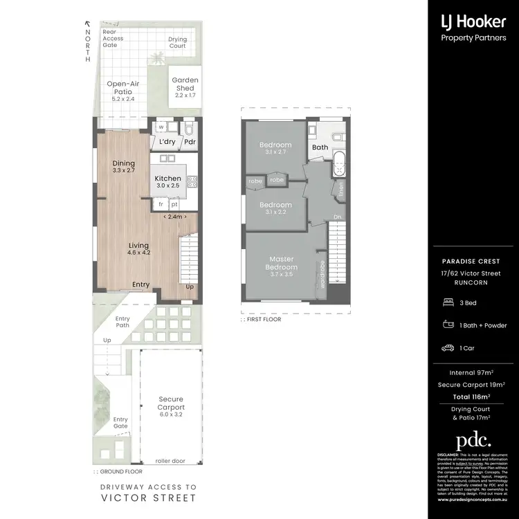 Floorplan of Homely townhouse listing, 17/62 Victor Street, Runcorn QLD 4113