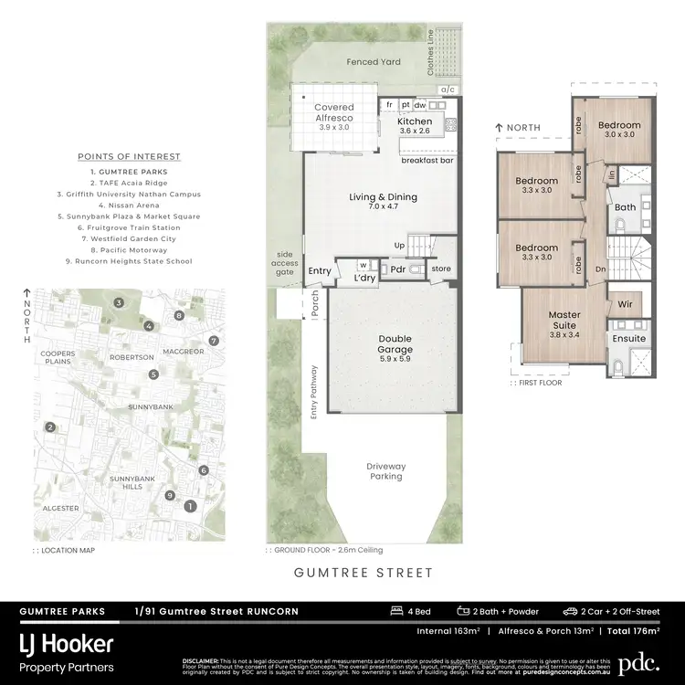 Floorplan of Homely townhouse listing, 1/91 Gumtree Street, Runcorn QLD 4113