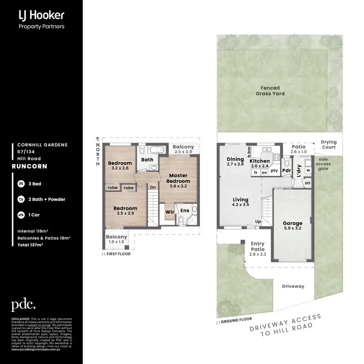 Floorplan of Homely townhouse listing, 67/134 Hill Road, Runcorn QLD 4113