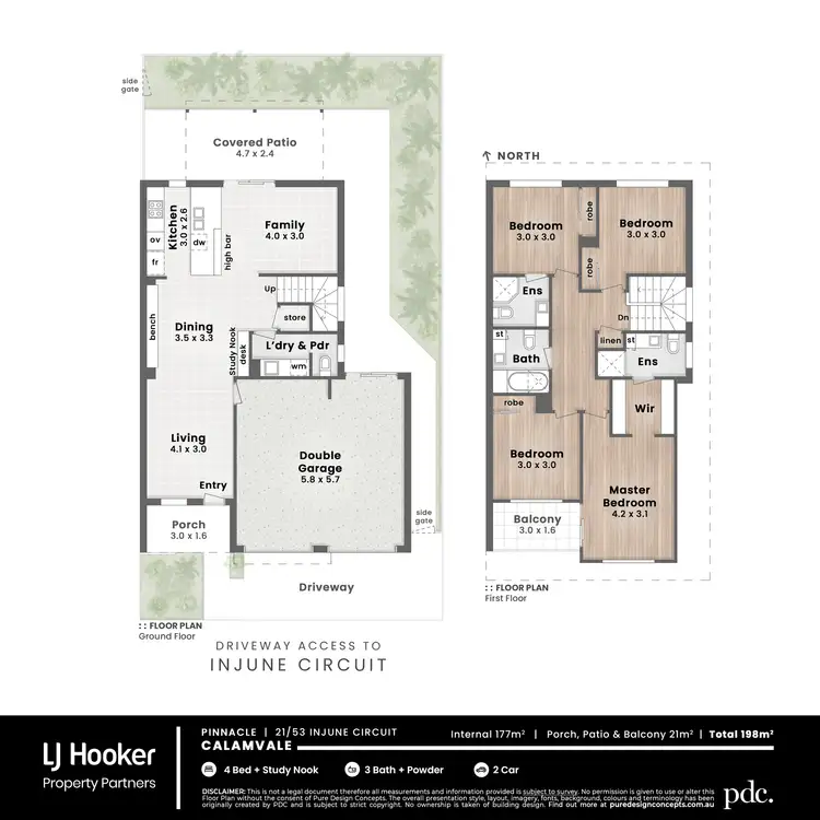 Floorplan of Homely townhouse listing, 21/53 Injune Circuit, Calamvale QLD 4116