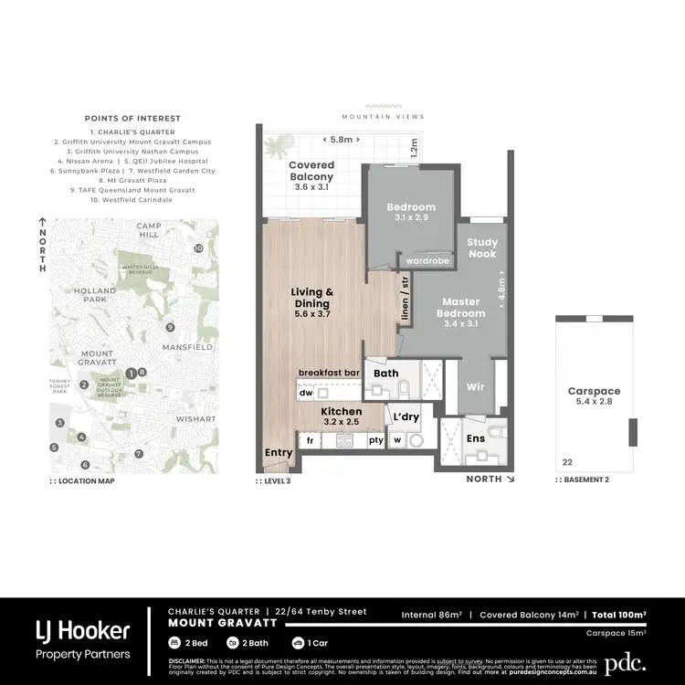 Floorplan of Homely apartment listing, 22/64 Tenby Street, Mount Gravatt QLD 4122