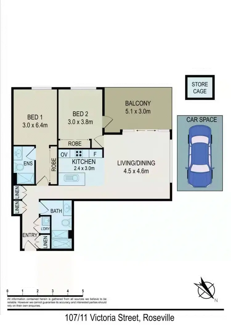 Floorplan of Homely apartment listing, 107/11 Victoria Street, Roseville NSW 2069