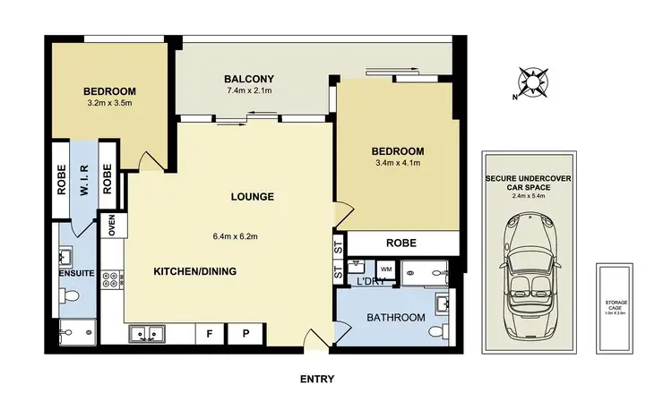 Floorplan of Homely unit listing, A506/27 Halifax Street, Macquarie Park NSW 2113