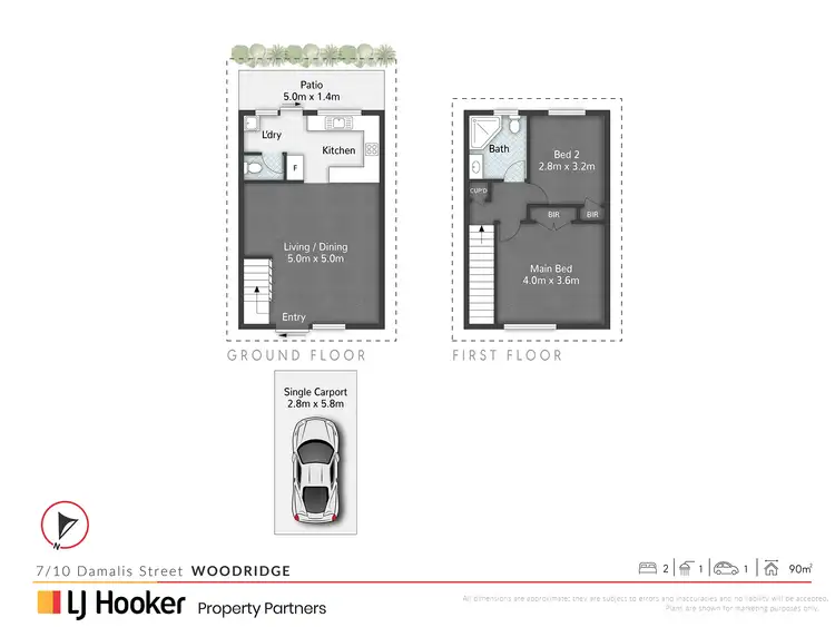 Floorplan of Homely townhouse listing, 7/10 Damalis Street, Woodridge QLD 4114