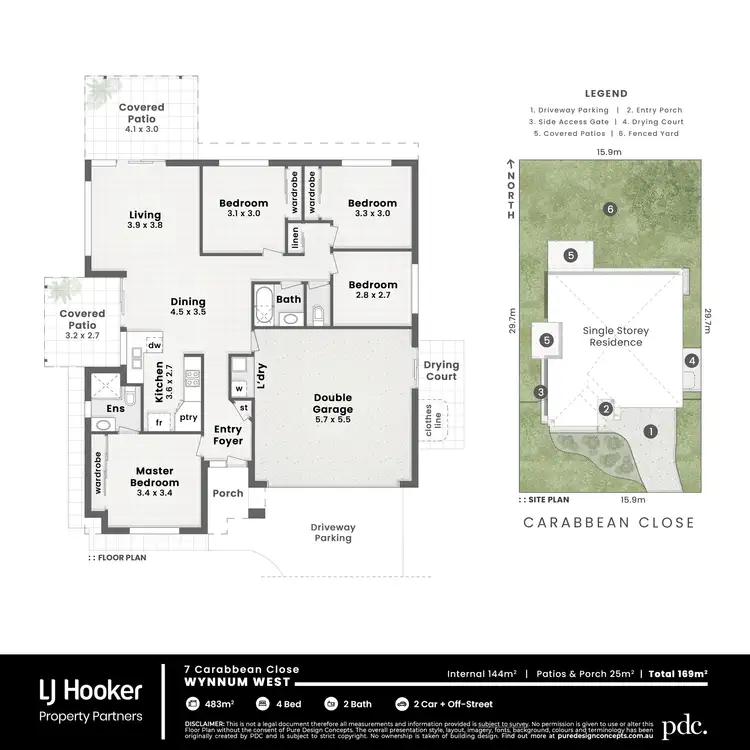 Floorplan of Homely house listing, 7 Carabbean Close, Wynnum West QLD 4178