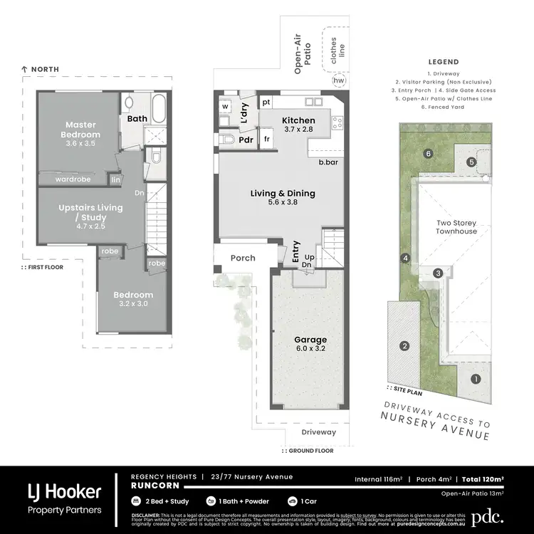 Floorplan of Homely townhouse listing, 23/77 Nursery Avenue, Runcorn QLD 4113