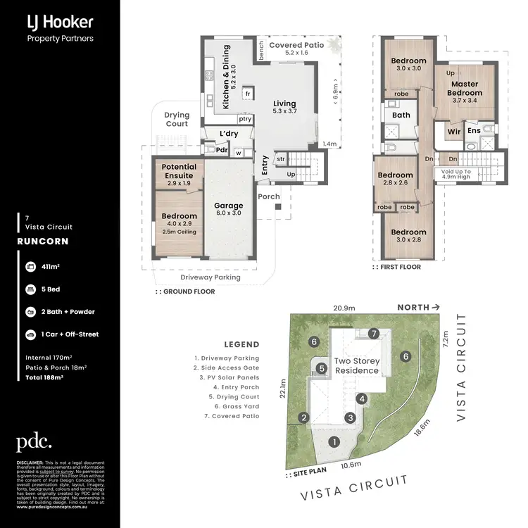 Floorplan of Homely house listing, 7 Vista Circuit, Runcorn QLD 4113