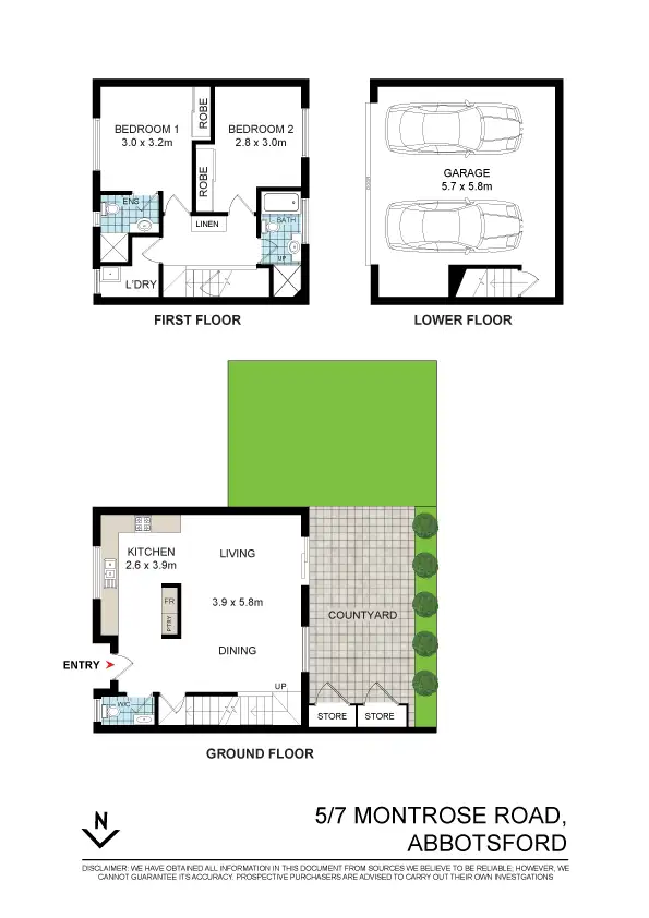 Floorplan of Homely townhouse listing, 5/7 Montrose Road, Abbotsford NSW 2046