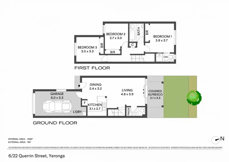 Floorplan of Homely townhouse listing, 6/22 Querrin Street, Yeronga QLD 4104