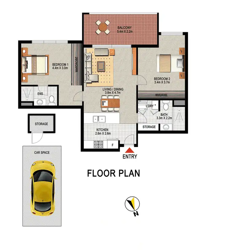 Floorplan of Homely apartment listing, 412/43 Shoreline Drive, Rhodes NSW 2138