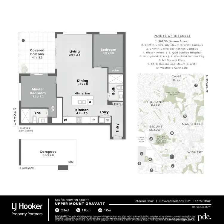 Floorplan of Homely apartment listing, 502/10 Norton Street, Upper Mount Gravatt QLD 4122