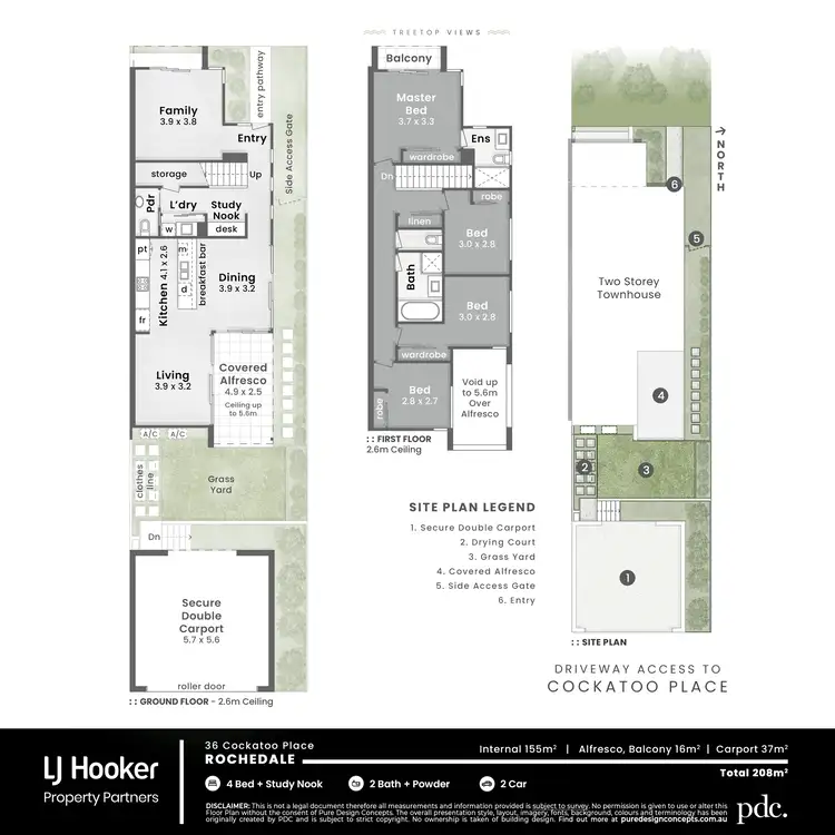 Floorplan of Homely townhouse listing, 36 Cockatoo Place, Rochedale QLD 4123