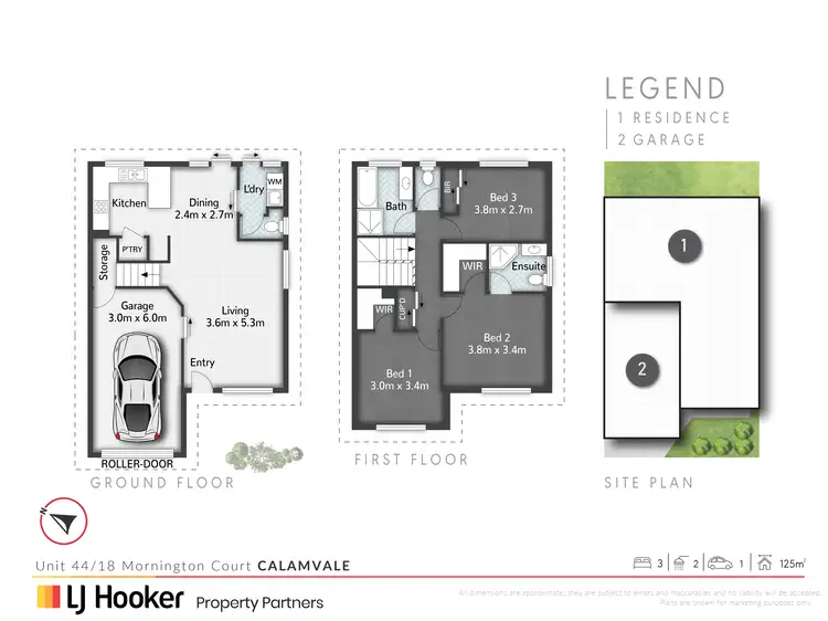 Floorplan of Homely townhouse listing, 44/18 Mornington Court, Calamvale QLD 4116