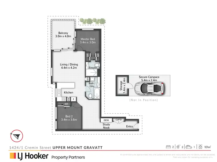 Floorplan of Homely apartment listing, 1424/1-5 Cremin Street, Upper Mount Gravatt QLD 4122