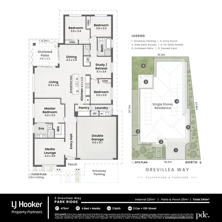 Floorplan of Homely house listing, 3 Grevillea Way, Park Ridge QLD 4125