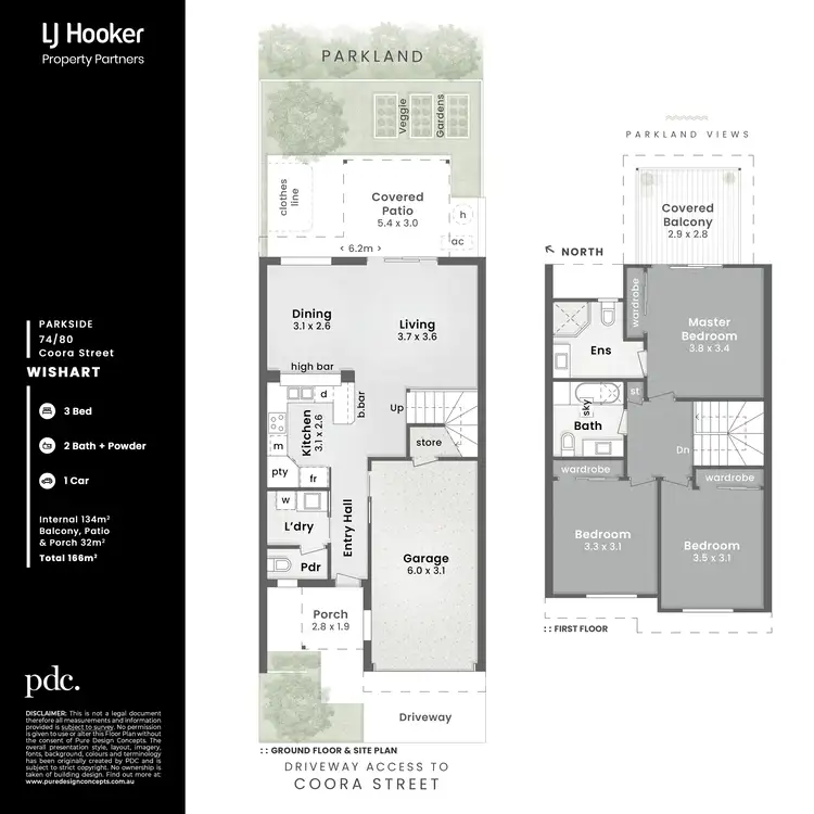 Floorplan of Homely townhouse listing, 74/80 Coora Street, Wishart QLD 4122