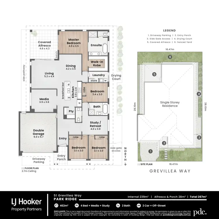 Floorplan of Homely house listing, 51 Grevillea Way, Park Ridge QLD 4125