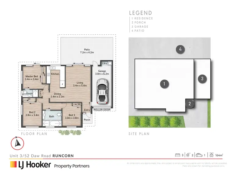 Floorplan of Homely townhouse listing, 3/52 Daw Road, Runcorn QLD 4113