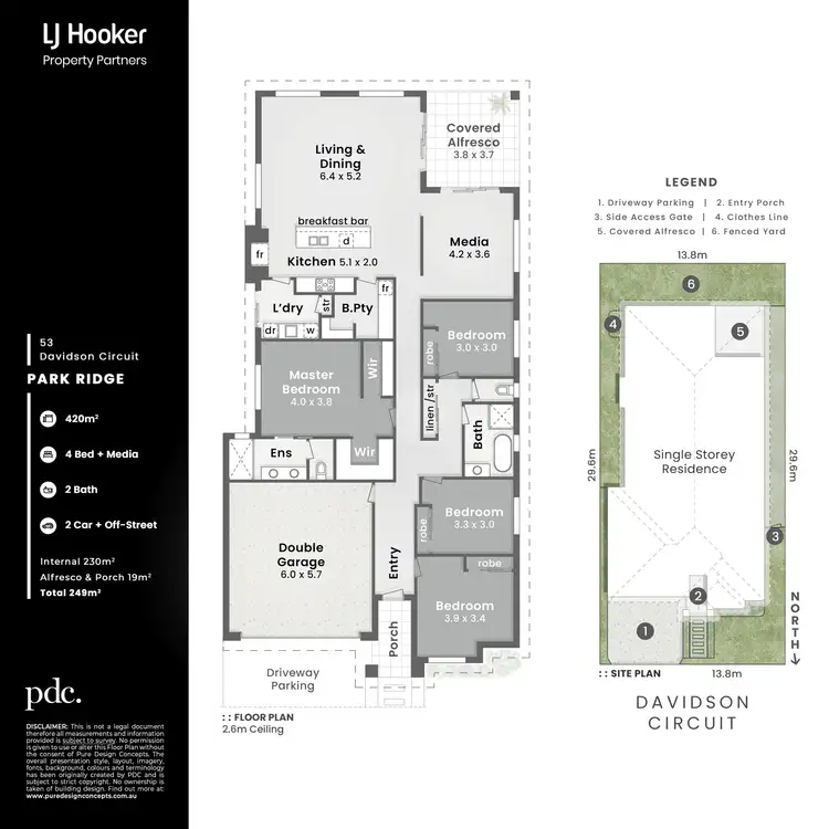 Floorplan of Homely house listing, 53 Davidson Circuit, Park Ridge QLD 4125