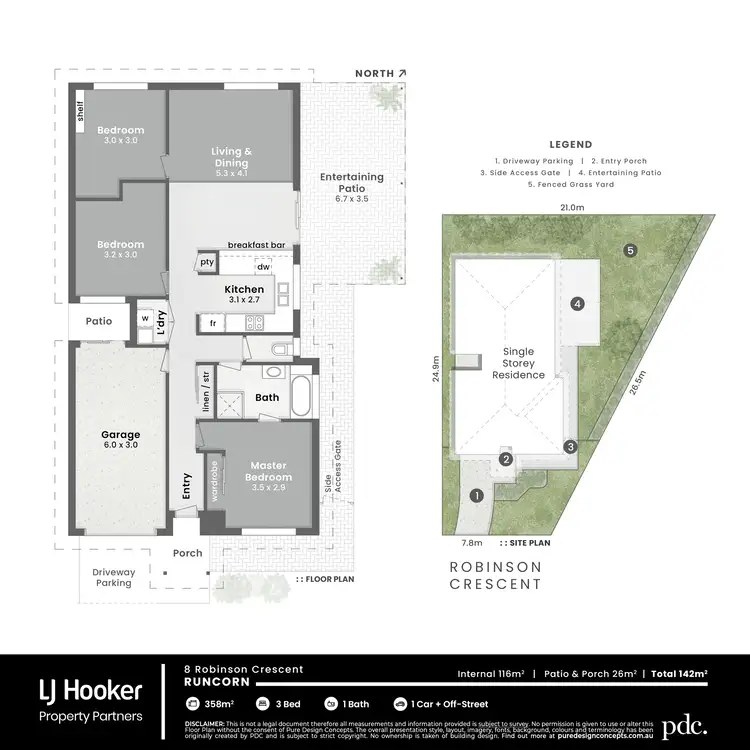 Floorplan of Homely house listing, 8 Robinson Crescent, Runcorn QLD 4113