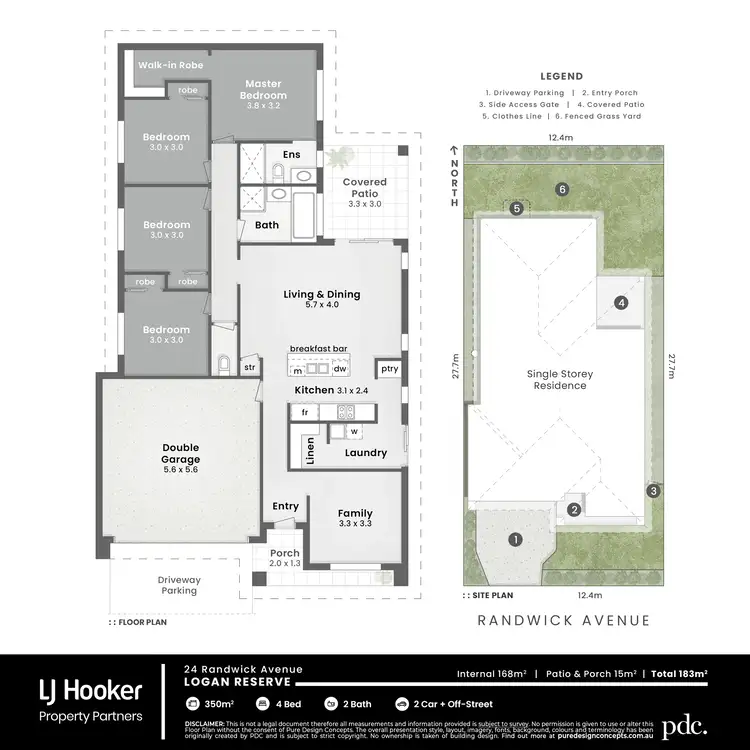 Floorplan of Homely house listing, 24 Randwick Avenue, Logan Reserve QLD 4133