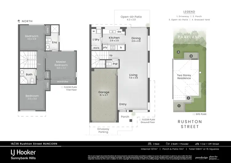 Floorplan of Homely townhouse listing, 16/36 Rushton Street, Runcorn QLD 4113