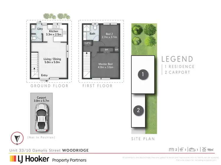 Floorplan of Homely townhouse listing, 33/10 Damalis Street, Woodridge QLD 4114