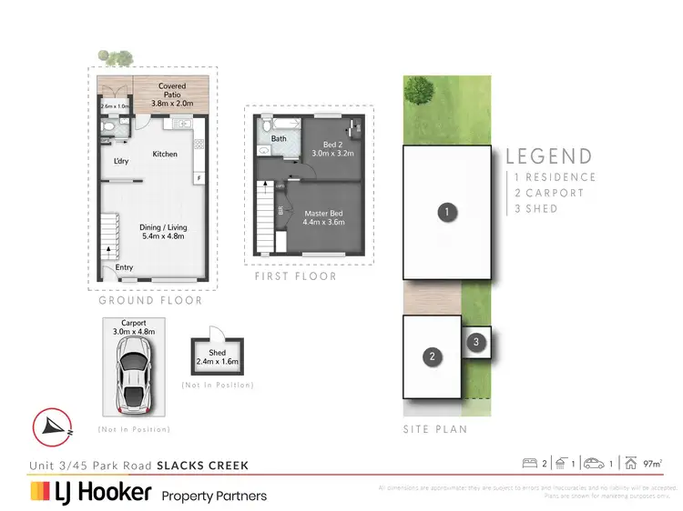 Floorplan of Homely townhouse listing, 3/45 Park Road, Slacks Creek QLD 4127