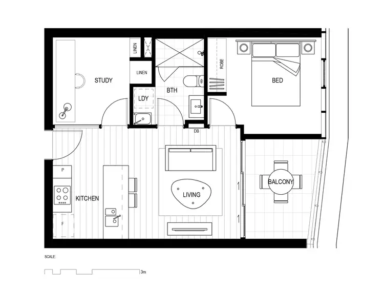 Floorplan of Homely apartment listing, 11709/1 Cordelia Street, South Brisbane QLD 4101