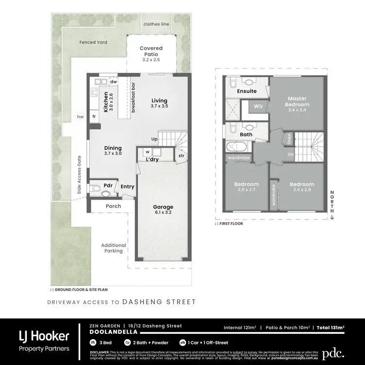 Floorplan of Homely townhouse listing, 16/12 Dasheng Street, Doolandella QLD 4077