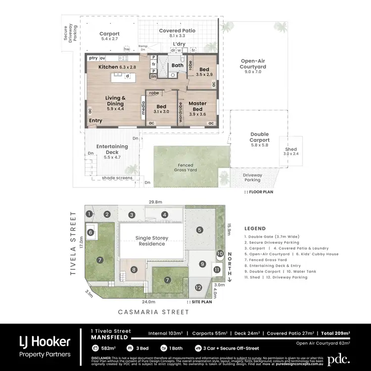 Floorplan of Homely house listing, 1 Tivela Street, Mansfield QLD 4122