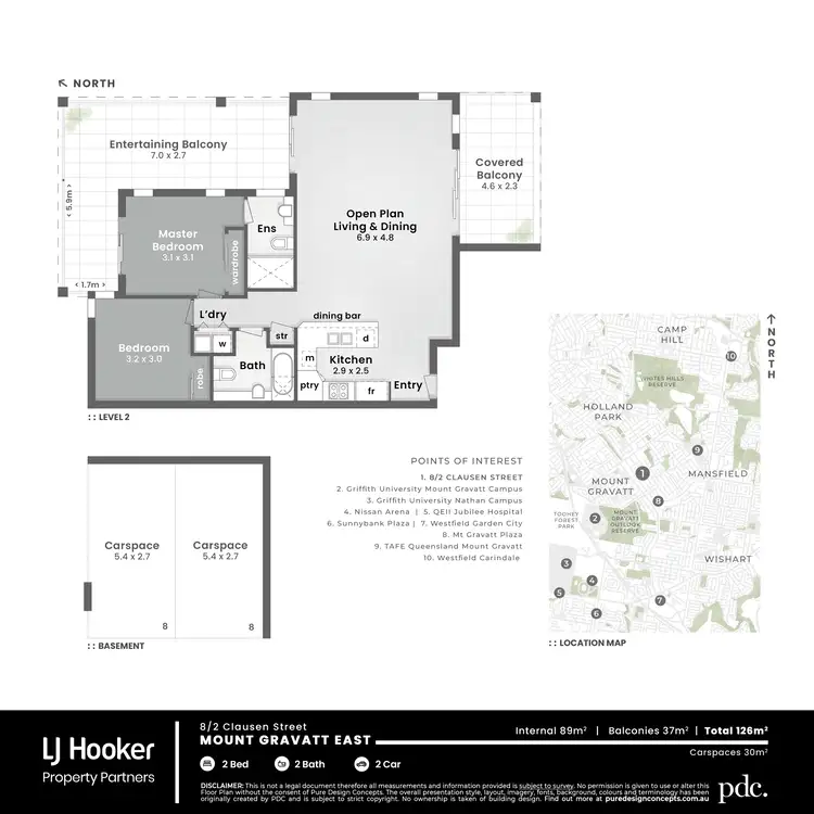 Floorplan of Homely apartment listing, 8/2 Clausen Street, Mount Gravatt East QLD 4122
