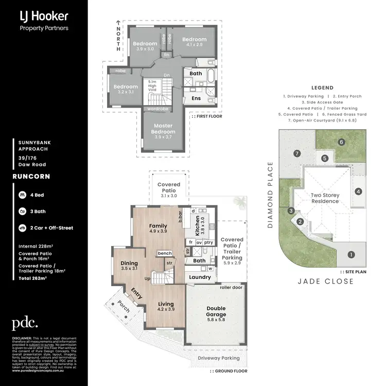 Floorplan of Homely townhouse listing, 1 Jade Close, Runcorn QLD 4113