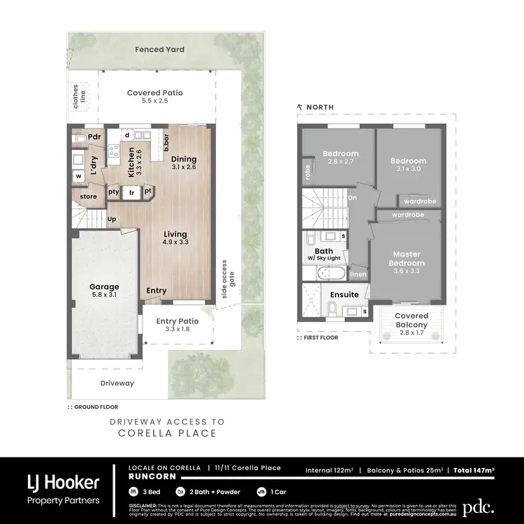 Floorplan of Homely townhouse listing, 11/11 Corella Place, Runcorn QLD 4113