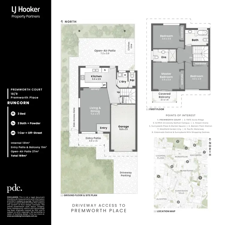 Floorplan of Homely townhouse listing, 18/9 Premworth Place, Runcorn QLD 4113