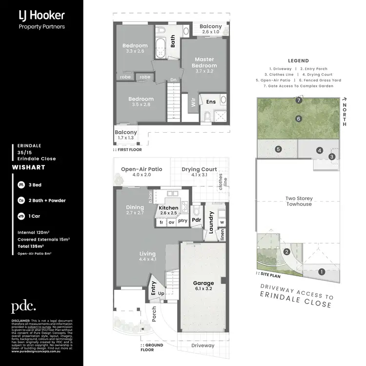 Floorplan of Homely townhouse listing, 35/15 Erindale Close, Wishart QLD 4122