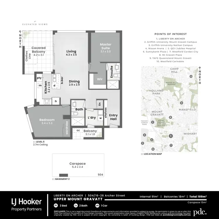Floorplan of Homely apartment listing, 504/16-26 Archer Street, Upper Mount Gravatt QLD 4122