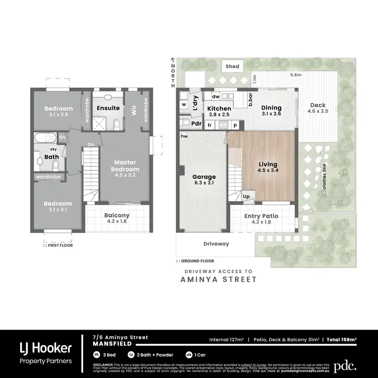 Floorplan of Homely townhouse listing, 7/6 Aminya Street, Mansfield QLD 4122
