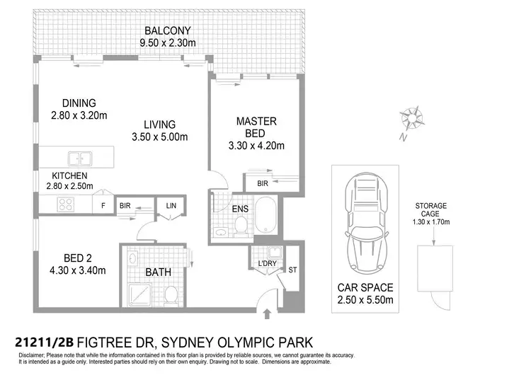 Floorplan of Homely apartment listing, 21211/2B Figtree Drive, Sydney Olympic Park NSW 2127