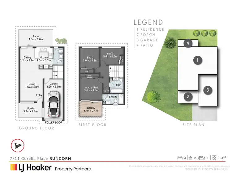 Floorplan of Homely townhouse listing, 7/11 Corella Place, Runcorn QLD 4113