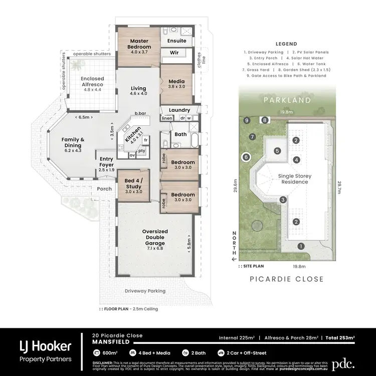 Floorplan of Homely house listing, 20 Picardie Close, Mansfield QLD 4122
