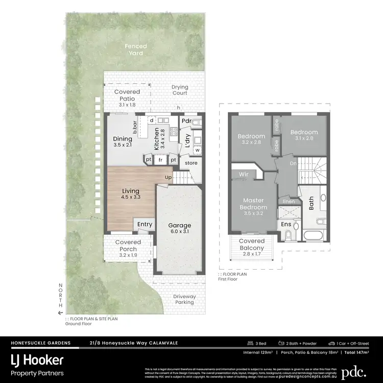 Floorplan of Homely townhouse listing, 21/8 Honeysuckle Way, Calamvale QLD 4116