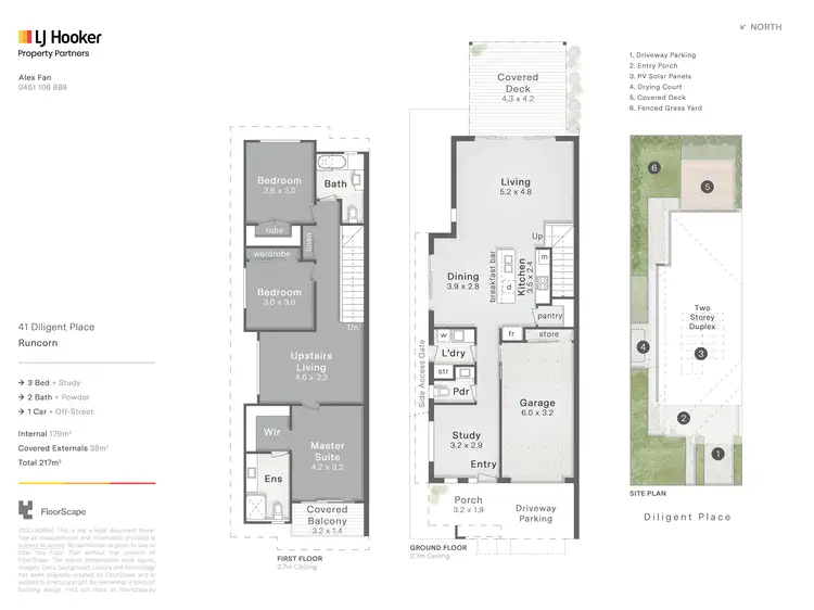 Floorplan of Homely semi-detached listing, 41 Diligent Place, Runcorn QLD 4113