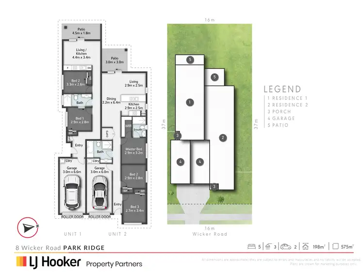 Floorplan of Homely semi-detached listing, 8 Wicker Road, Park Ridge QLD 4125