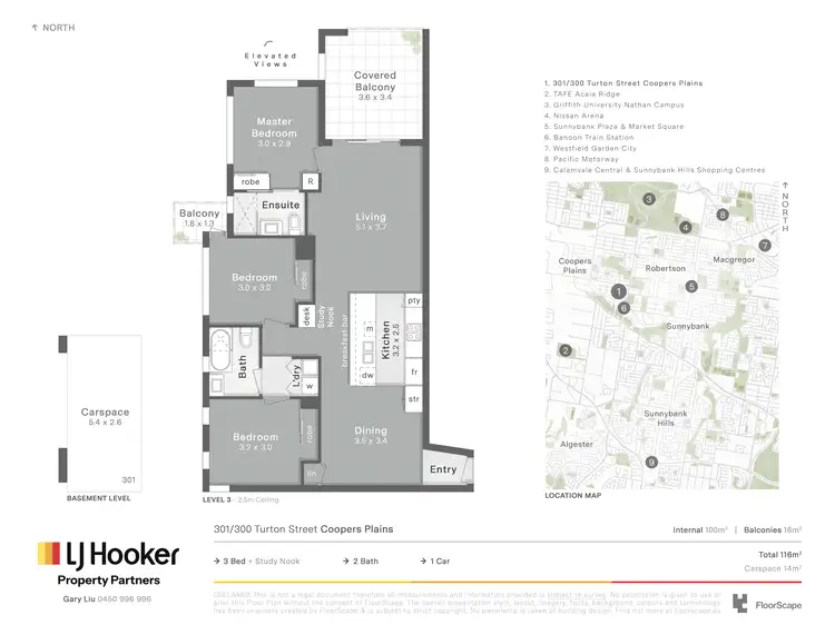 Floorplan of Homely apartment listing, 301/300 Turton Street, Coopers Plains QLD 4108