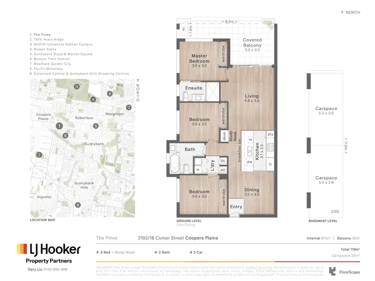 Floorplan of Homely apartment listing, 2102/18 Comer Street, Coopers Plains QLD 4108