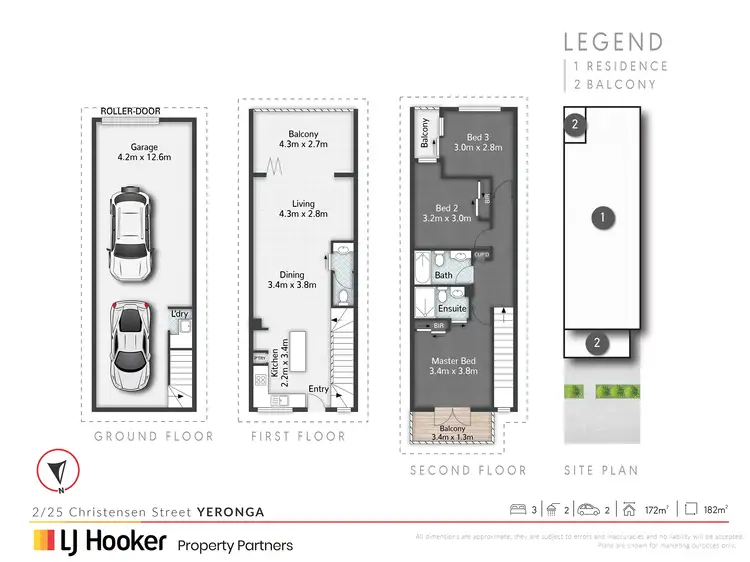 Floorplan of Homely townhouse listing, 2/25 Christensen St, Yeronga QLD 4104