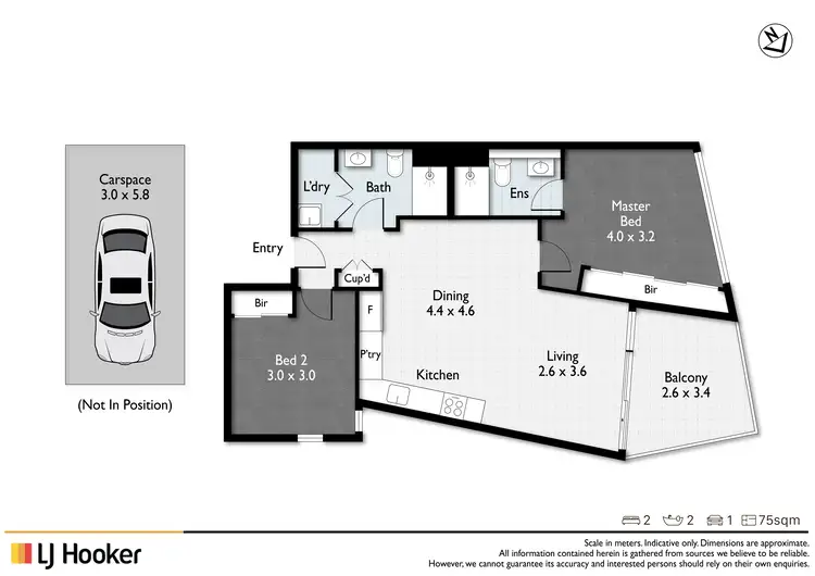 Floorplan of Homely apartment listing, 30510/24 Stratton Street, Newstead QLD 4006