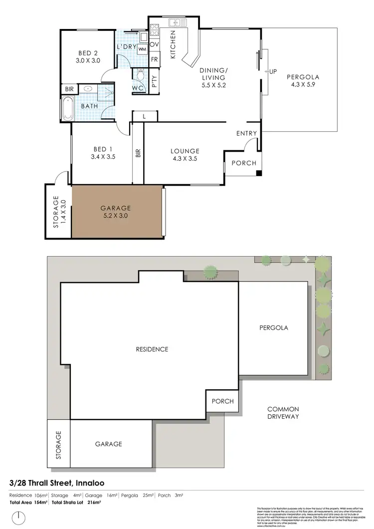 Floorplan of Homely house listing, 3/28 Thrall Street, Innaloo WA 6018