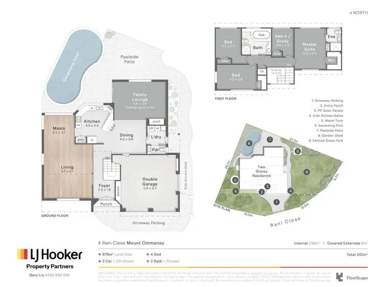 Floorplan of Homely house listing, 4 Rani Close, Mount Ommaney QLD 4074
